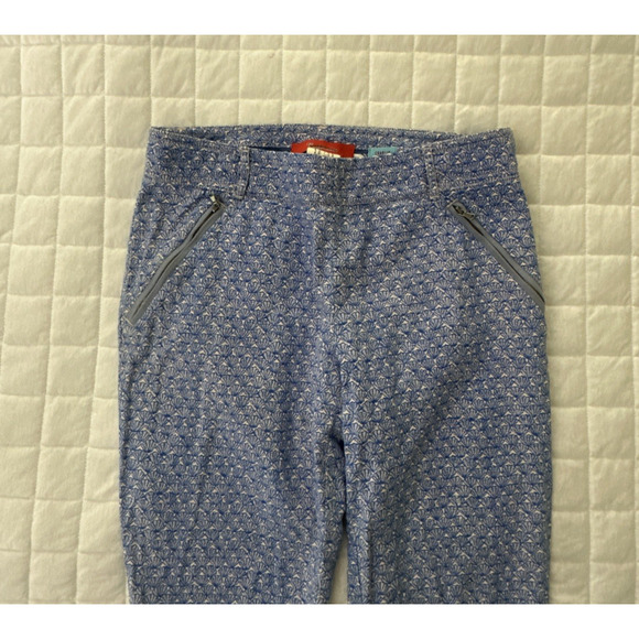 CARTONNIER ANTHROPOLOGIE Womens Pants 4 Blue Charlie Trouser Seashell Preppy - Picture 2 of 15